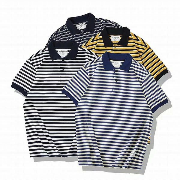 ストライプ 半袖 カジュアル トッブス 夏新作 T-シャツ シャツ