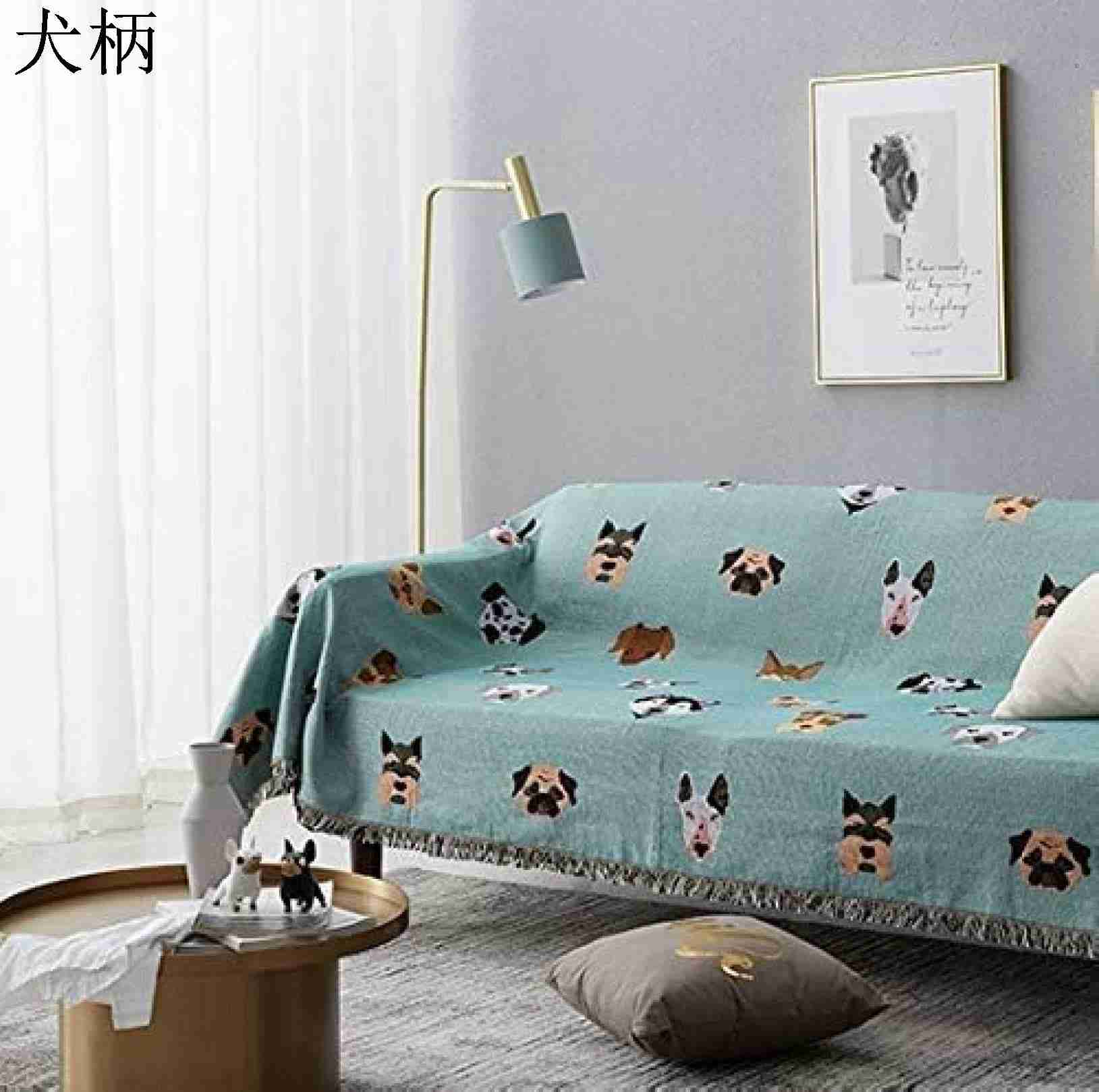 両面使える 洗濯可能 ベッドカバー インテリア かわいい キルト 四季通用 フリンジ付き ブランケット おしゃれ 厚手 160X220cm 2
