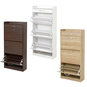 玄 靴入れ スリム 3段 オシャレ 省スペースシューズラック 3段 下駄箱 ［大容量 【送料無料】 RSR-1705 最大18足収納 3段タイプ