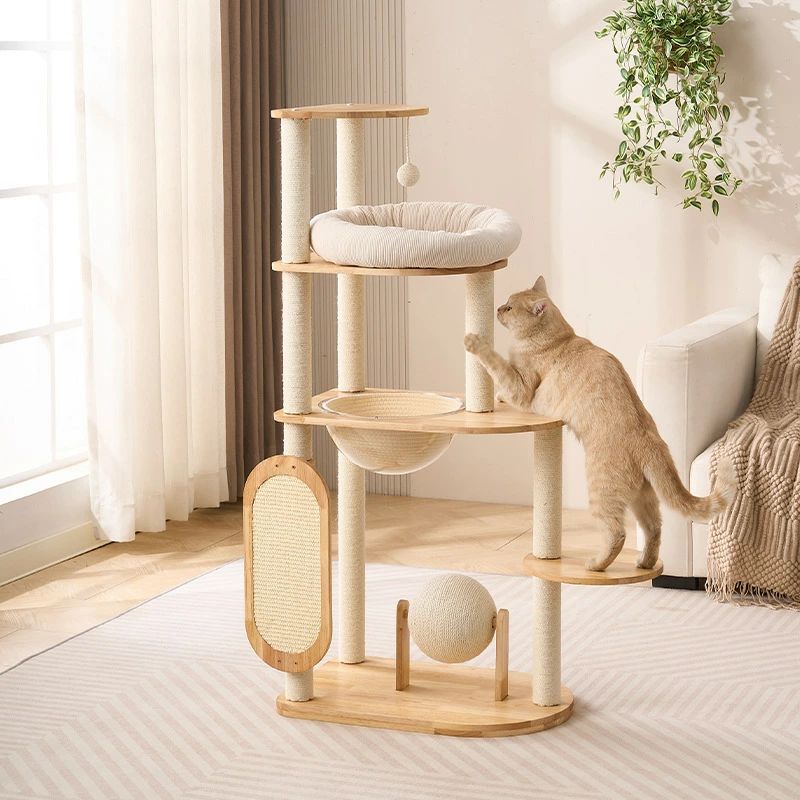 愛玩動物調度品 室内用 プレイジム どんぶり鉢遊び道具 爪とぎ付き添い人 スペースキャットベッド 多役立つこと 原則として型 猫棲み家 キャットツリー