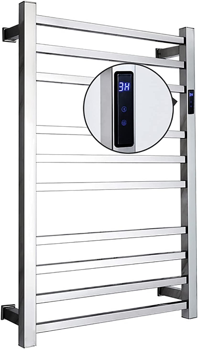 電気タオルウォーマー 壁掛けラック タオルウォーマー，タイマー付壁掛け加熱タオルウォーマーラック，10バースマート電気タオル｜hayashop