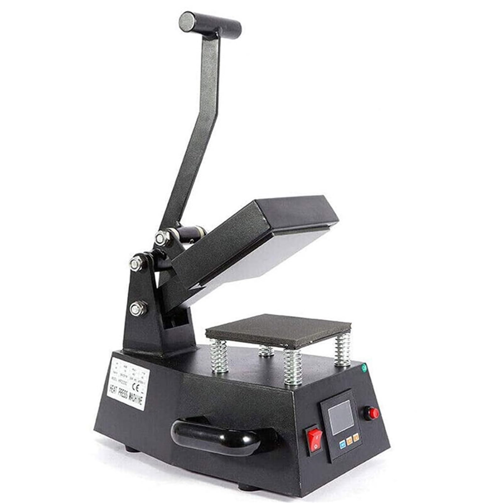 小型デジタルラベルヒートプレス機、0～250℃調節する能力のあるな気温と0～999秒タイマー付き添い人600W書き換える刷り上げる機、書き換えるステッカー付け紙DIY用