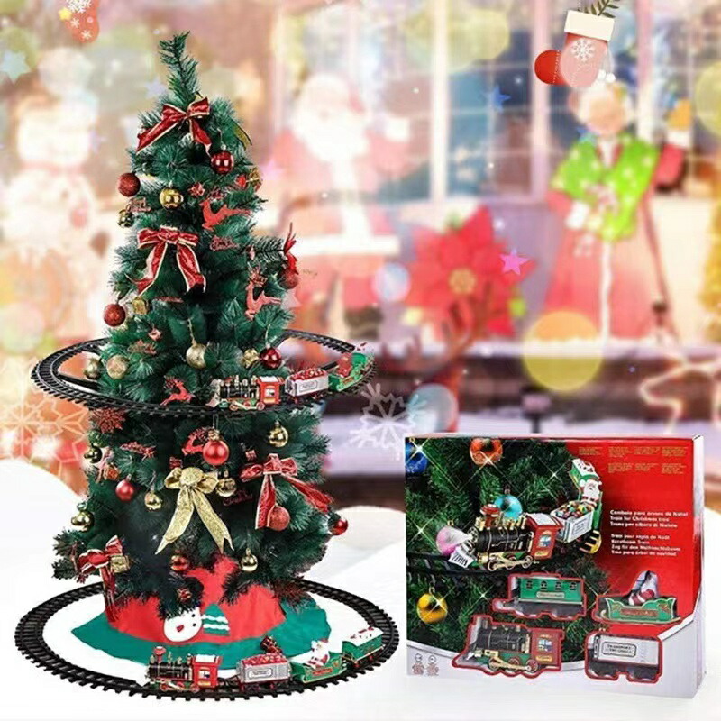 楽天市場】クリスマストレイン電気玩具クリスマスツリーデコレーション 