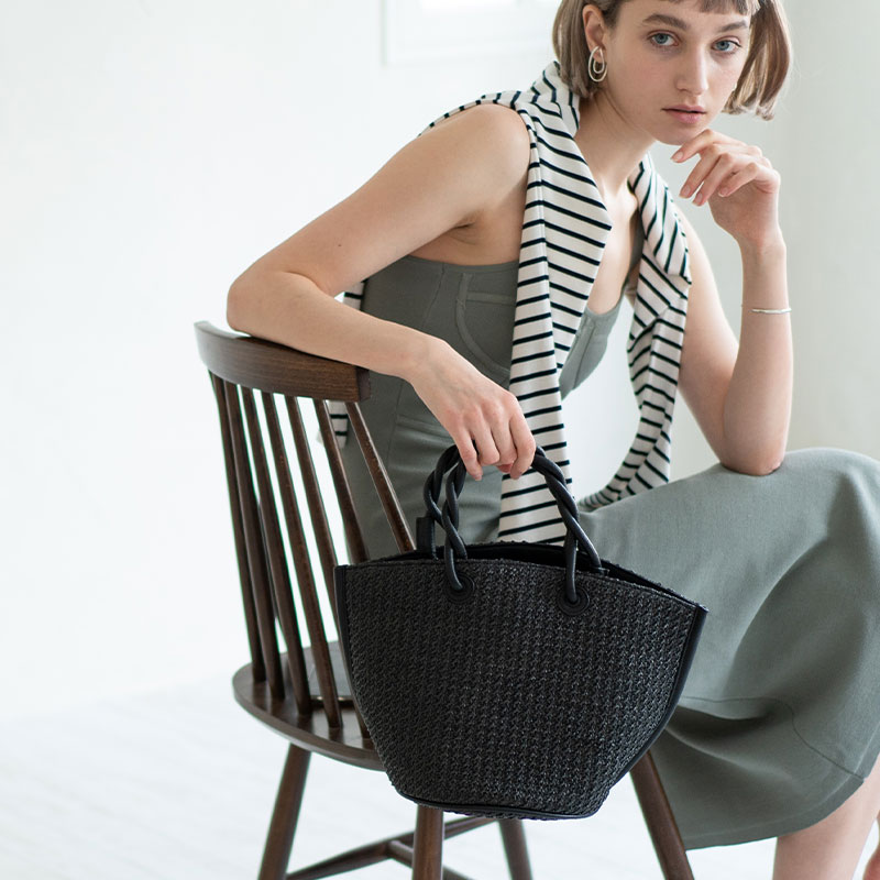 【美品】HAYNI ヘイニ ロルアネ カゴバッグ Sサイズ かごバッグ トートバッグ レディース【Rollane ロルアネ Sサイズ