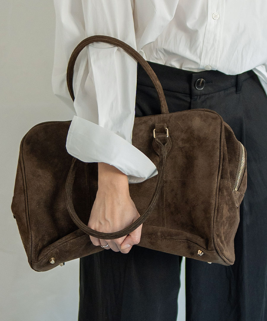 本革 スエード ボストンバッグ レディース【第2世代・改良版 Donusa