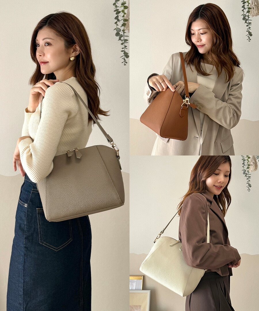 池田真子さん×ヘイニコラボショルダーバッグ　グレージュ 池田真子さん×HAYNIコラボ 本革 ショルダーバッグ レディース【第2世代