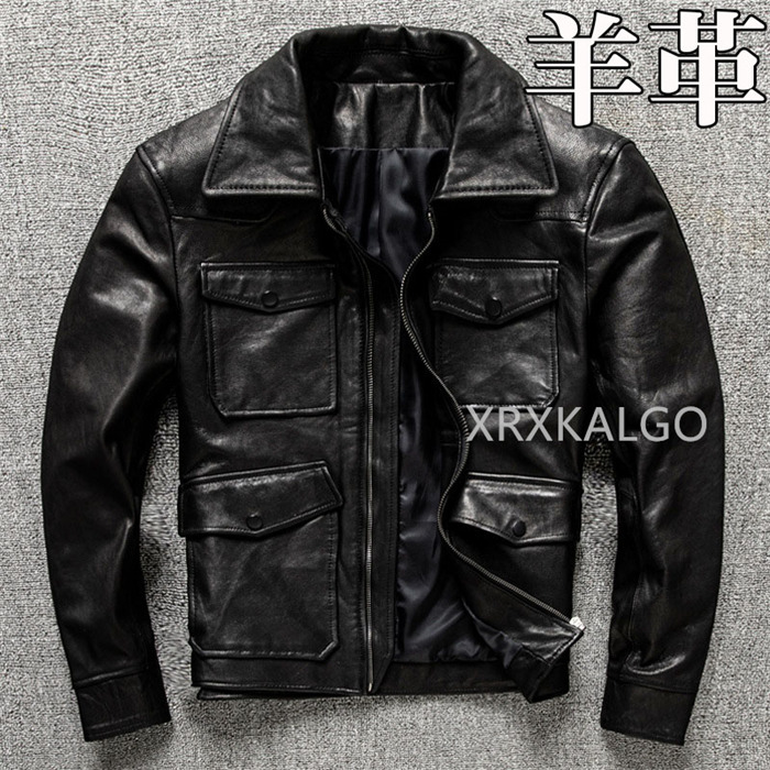 【時間限定全品10%OFF】レザージャケット メンズ ライダースジャケット 柔らかい羊革 折り襟 バイクジャケット 本革 革ジャン ラムレザー S～5XL 本革ジャケット ギフト プレゼント 父の日 アウター ライダースジャケット バイク 防風 防寒 レザー お洒落 大きいサイズ｜HAZIKERO