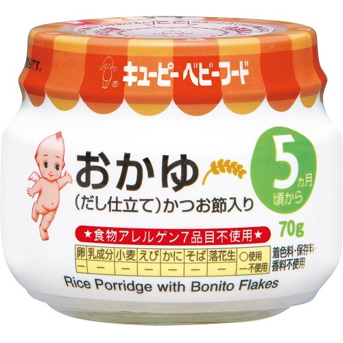 【楽天市場】キユーピーベビーフード おかゆ（だし仕立て）かつお節入り (5ヵ月頃から) 【70g】(キユーピー)【ベビー食品/初期（5ケ月迄