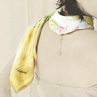 【山田平安堂】＜Chopard×宮内庁御用達　漆器 山田平安堂＞ le jardin（ル ジャルダン）スカーフ【最短当日、最長翌営業日出荷】 357-95002