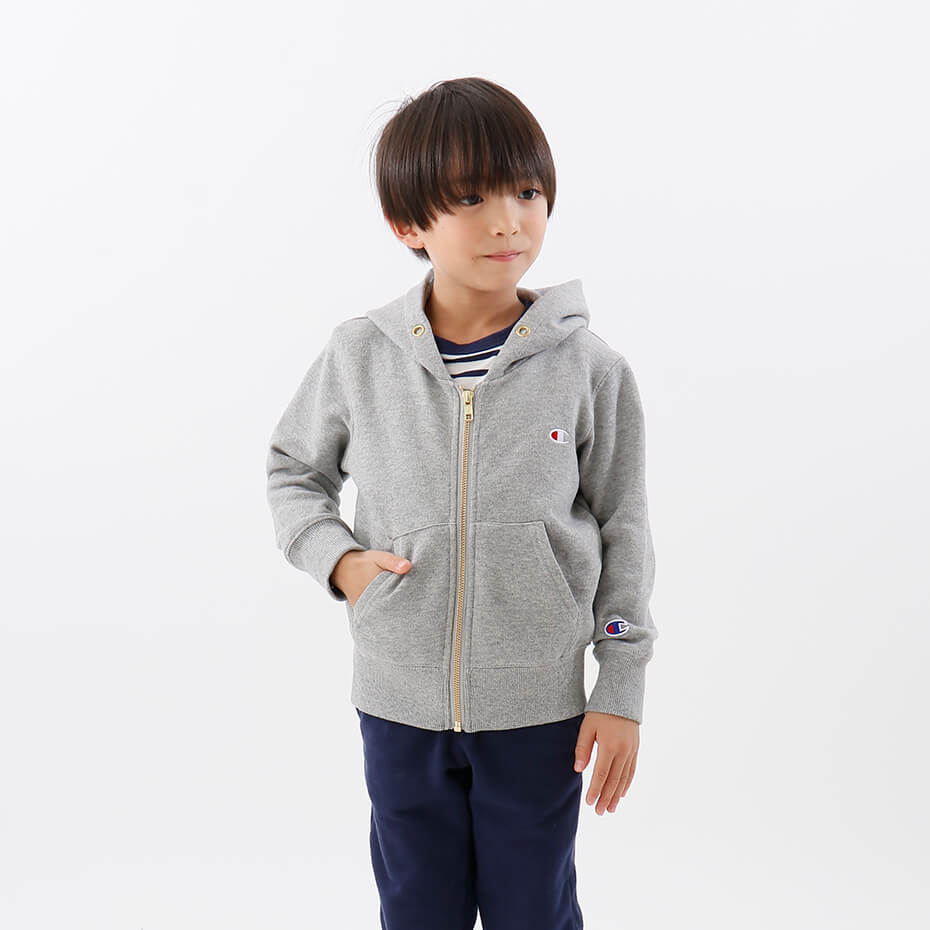 市場 公式 チャンピオン ジップフーデッドスウェットシャツ キッズ Champion