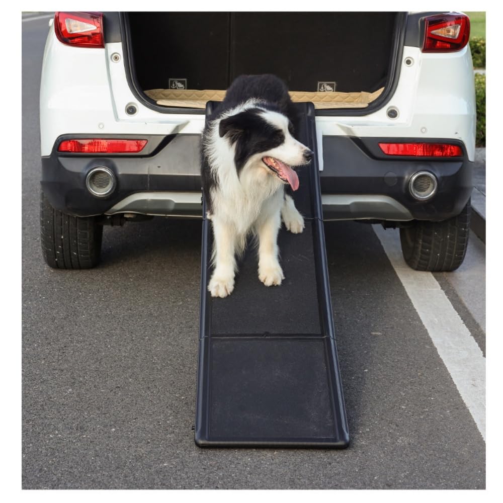 ペットスロープ 滑り止め ドッグスロープ 車用 折りたたみ ペットステップ 軽量 収納便利 (107*40.2cm)|H&B JAPAN
