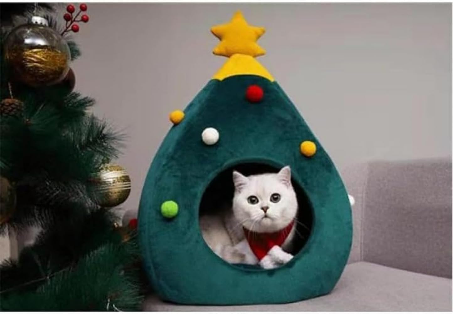 [] 猫と小型犬用ドームハウス| 室内ペットベッド| 寒さと暖かさ| 柔らかい寝袋| お洗濯可能| 冬の風邪から保護|｜H＆B JAPAN