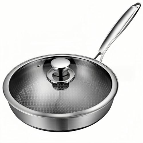 ハイブリッド ノンスティック 5.5クオート ディープソテーパン 強化ガラス蓋付き 常冷ハンドル 食器洗い機対応 オーブン対応 1000&deg;まで 対応 すべての調理台に対応 (26 単鍋＋蓋セット) []｜H＆B JAPAN