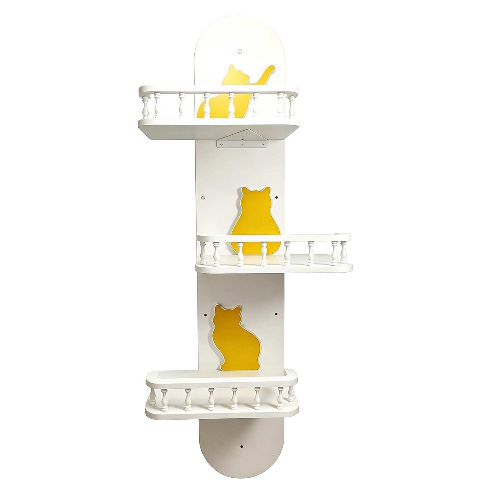 猫 キャットウォーク ステップ 耐荷重50 3段式壁掛け猫クライミングフレーム 柵付き アパートや賃貸物件に適 | []｜H＆B JAPAN