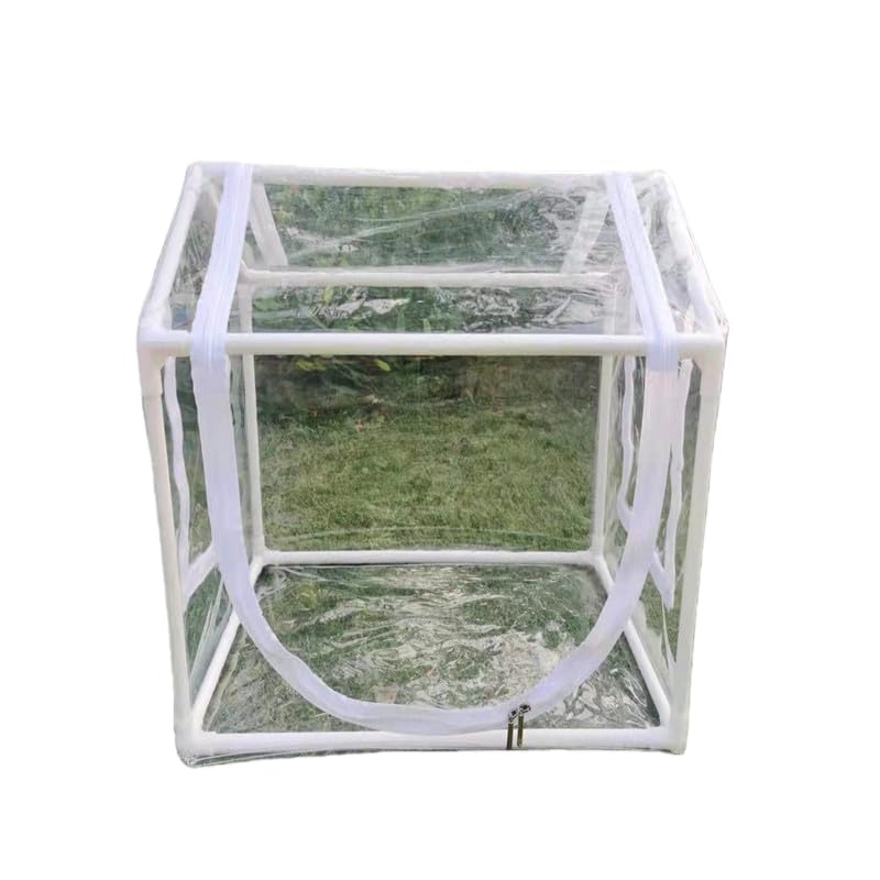 折り畳み式 工具不要 チャック開閉 防水 植物保温用 温室棚 家庭用 室外飼育 家庭菜園 園芸用ビニールハウス 小型 ミニ温室 折りたたみ 簡易温室 ビニール温室 ビニールハウス ガーデンハウス ガーデン温室 観葉植物 (78*40*50)｜H＆B JAPAN