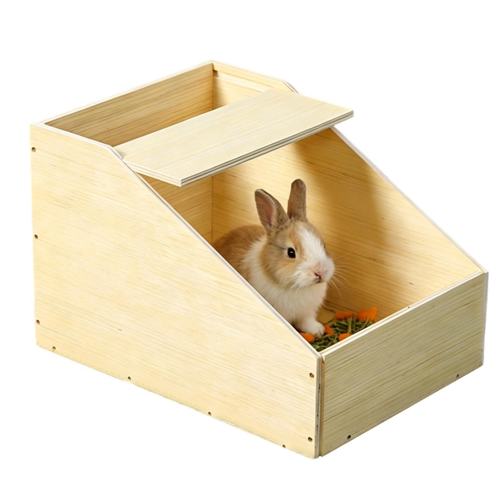 ケージ用うさぎハウス ｜ 木製小動物ハビタットボックス ｜ バニーキャッスル ｜ フェレット・チンチラ・スナネズミ・小動物・アヒル・ニワトリなどさまざ｜H＆B JAPAN