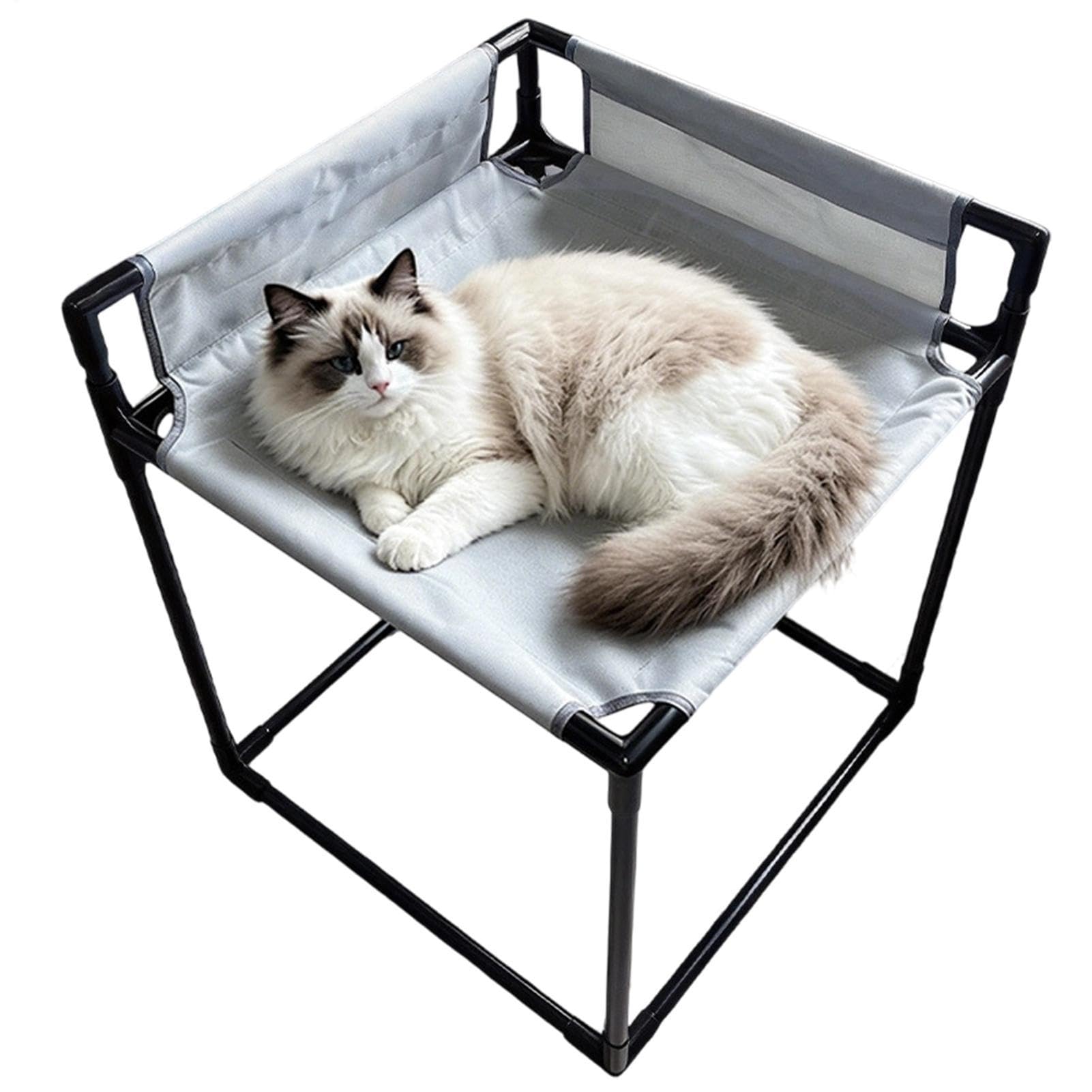 猫ベッド 安全レール付き 取り外し可能 洗える 通気性の良いネスト | 室内ベッド 睡眠 デスク 窓 子犬 子猫 部屋 アパート 家具 椅子 ソファ 屋内 動物 寝室 リビング|H&B JAPAN
