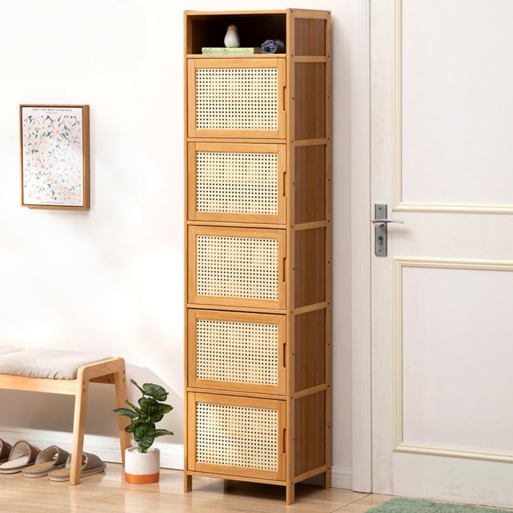 高い垂直玄関靴キャビネット一体型家庭用ドア多層玄関靴ラック防塵 (6層)｜H＆B JAPAN
