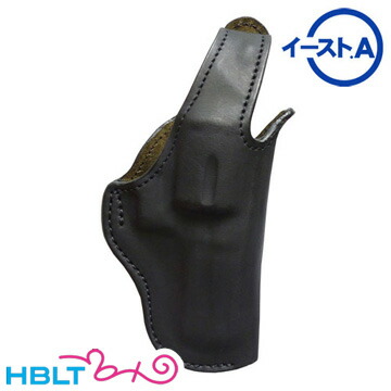 イーストA 革 シルエット ヒップ ホルスター リボルバー Kフレーム 系 2～3インチ サムブレイク クロス Black 231K BK <br><br>/イースト.A イーストエー East.A 装備 サバゲー