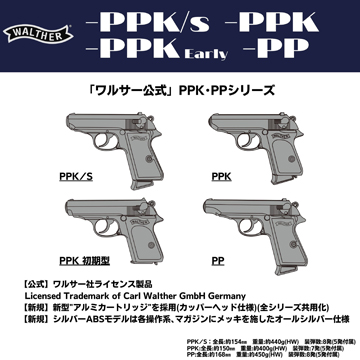 マルシン ワルサー PPK ABS ブラック（発火式 公式 本体） モデルガン