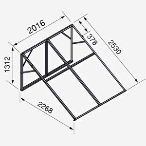 NORITZ(ノーリツ) 太陽熱温水腕っこき部材 架台421A SJ-421用 架台 棟越え・南方位傾斜角度面用・陸屋根用