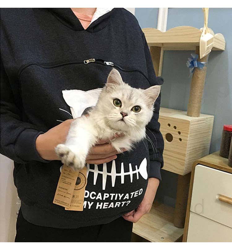 未使用 ケイトスペード 猫 パーカー ねこ ネコ トレーナー にゃんパーカー メンズ レディース にゃんこ ポケット 森ガール