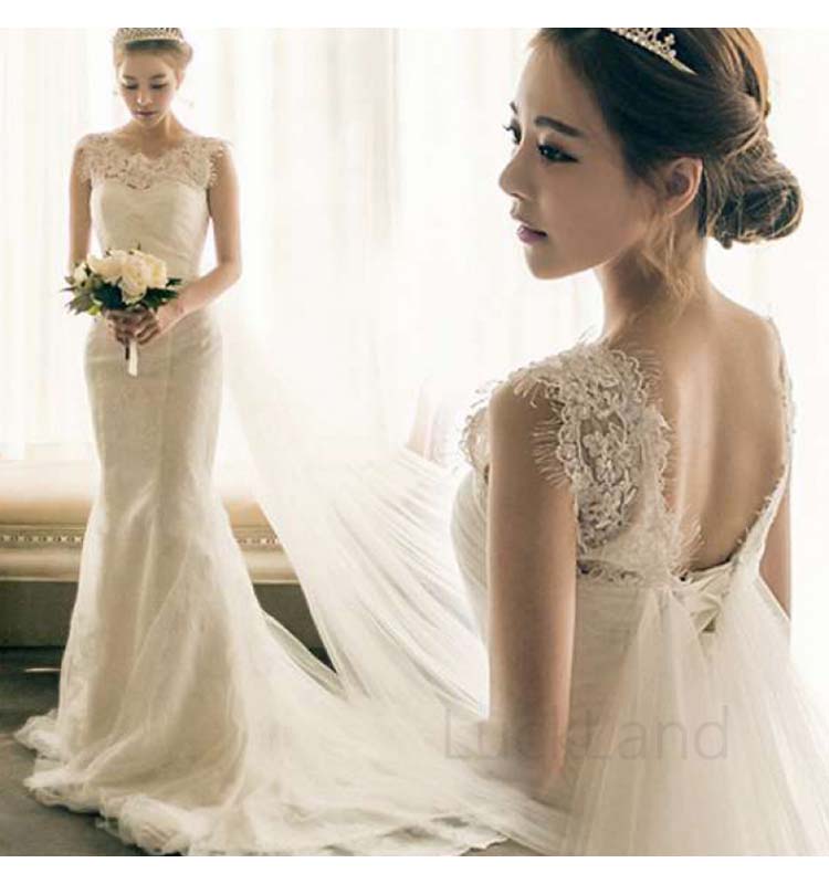 超美品 楽天市場 ウェディングドレス 背中出し ブライドメイドドレス パーティードレス 結婚式 袖なし ホワイトドレス 肩出し 花嫁 披露宴 ロング ドレス トレーン ノースリーブ 撮影 演奏会 発表会 白 カジュアル Luckland 最終値下げ Monik Fi