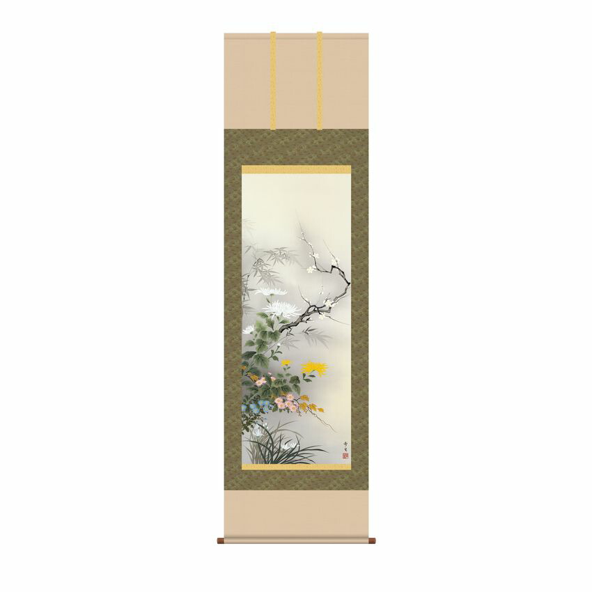 楽天市場】掛軸 三幸 花鳥掛軸 桜花 尺三 KZ1MA2-079 西尾香悦