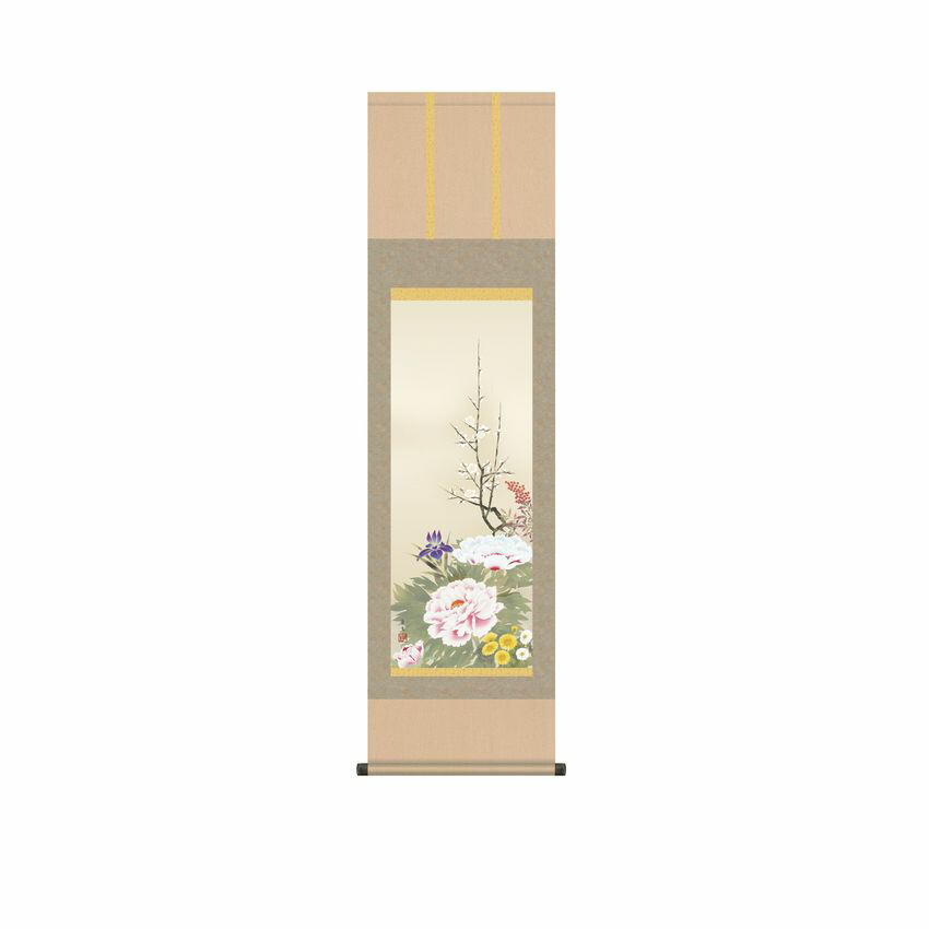 楽天市場】三幸 掛軸 桃の節句画掛軸 立雛 尺五 KZ1F1-058 伊藤渓山