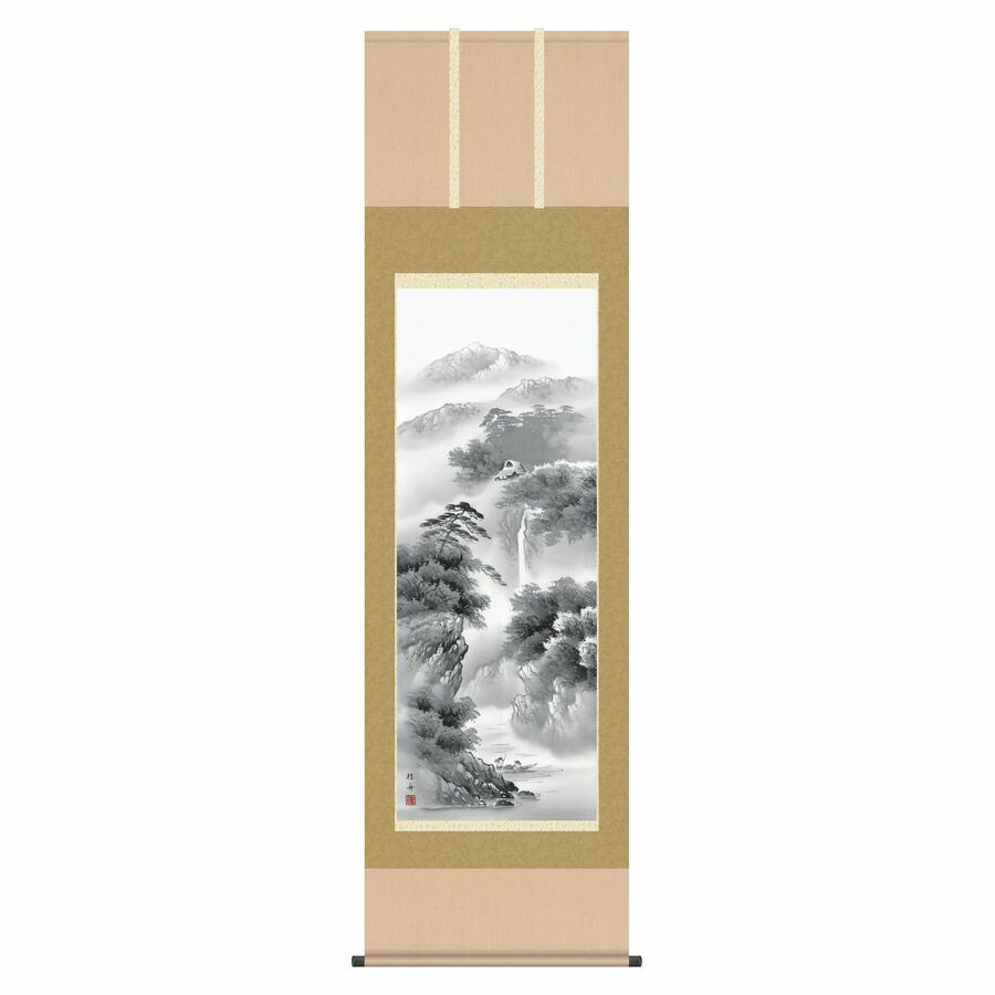 掛軸  熊野風景   ⑭ 楽天市場】掛軸 三幸 山水画掛軸 富士閑寂 尺五 KZ1B2-066 熊谷