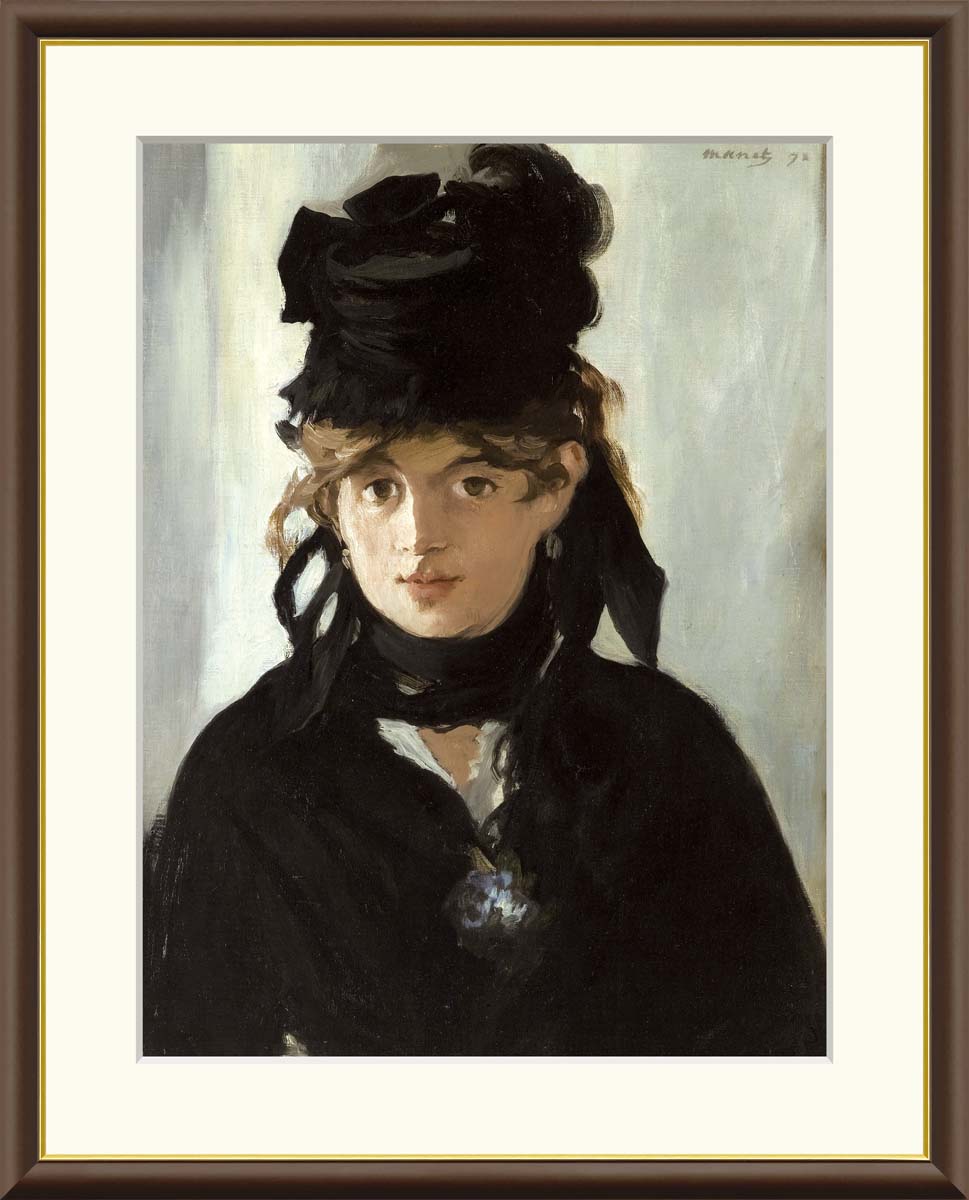 エドゥアール・マネ、【扇子を持つベルト・モリゾ】、希少な額装用画集より エドゥアール・マネ、【扇子を持つベルト・モリゾ】、希少な額装