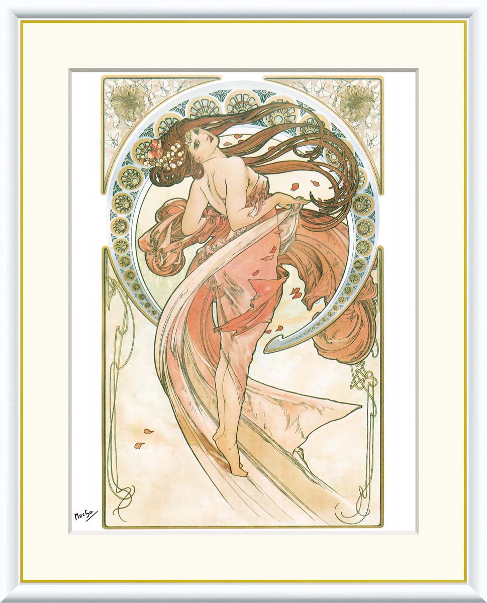 楽天市場】ミュシャ 黄道十二宮 F4サイズ 額装込 J1-101 世界の名画