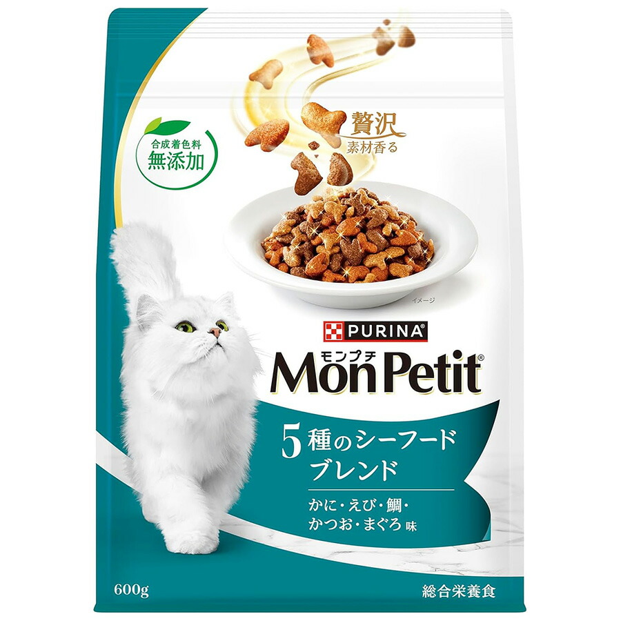 【箱売8個セット】モンプチ バッグ ５種のシーフードブレンド 600g