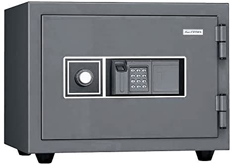 【貨物輸送備え付ける費込】日本アイエスケイ 耐火御金蔵 KMX-20FPE 靉靆たる薄墨色 御盆4枚付 指紋証明 テンキー式 日本製