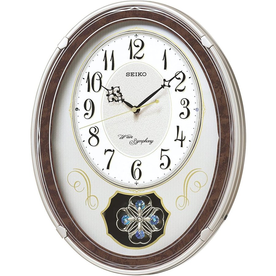 SEIKO CLOCK アミューズ電波掛時計 AM259B トリプルセレクション メロディ 薄金色パール|ホームセンターきたやま店