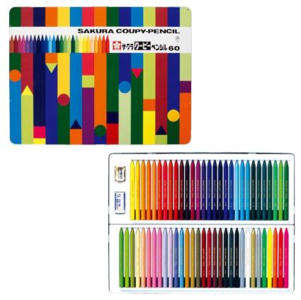 【まとめ買い3個セット】サクラクレパス クーピーペンシル60色 缶入り FY60