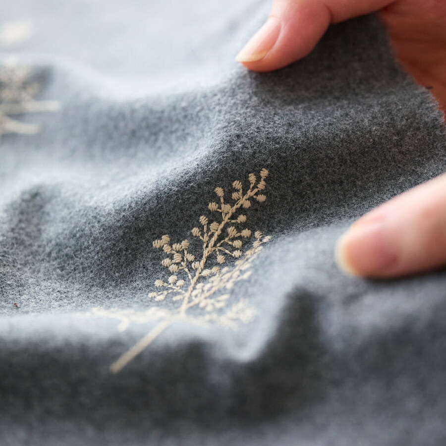 楽天市場】杢ビエラ刺繍生地 ボタニカル柄 Embroidery Warmer