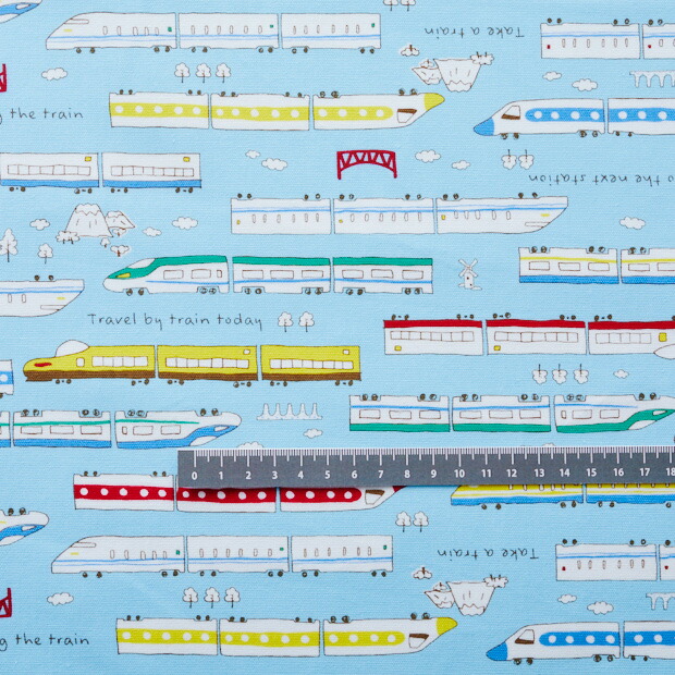 楽天市場 数量5個から承ります プチエコール 新幹線柄 オックス生地 約110cm幅 10cm単位計り売り コットン プリント レッスンバッグ 入園 入学 通園 通学 乗り物 電車 男の子 手芸 手作り ハンドメイド Craft Navi