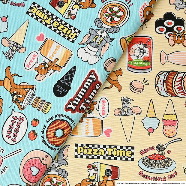 楽天市場 数量5個から承ります トムとジェリー 水彩柄 オックス生地 約110cm幅 10cm単位計り売り トム ジェリー 猫 ねずみ チーズ コットン プリント 通園 通学 入園 入学 レッスンバッグ シューズバッグ キッズ キャラクター 手芸 手作り ハンドメイド Craft Navi