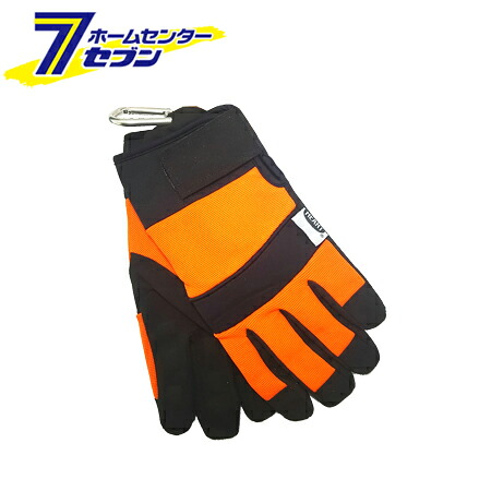 ハートフル・ジャパン 振動軽減手袋 カラビナ付 L 12双セット ＨＴ-Ｇ03Ｌ [作業用手袋 草刈り チェーンソー 振動 軽減 伐採作業 手袋]