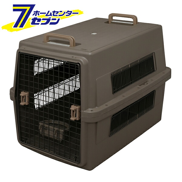 大型犬 エアトラベルキャリー Lサイズ ～35kg ブラウン ATC-870 [飛行機可 防災 ペット 同行避難 アイリスオーヤマ]｜ホームセンターセブン