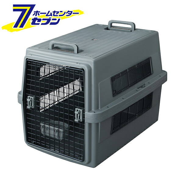大型犬 エアトラベルキャリー Lサイズ ～35kg ダークグレー ATC-870 [飛行機可 防災 ペット 同行避難 アイリスオーヤマ]｜ホームセンターセブン