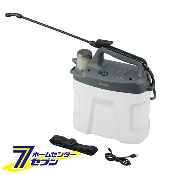 充電式噴霧器 7.8L ホワイト/グレー JF-7800 [散布 害虫 雑草 駆除 消毒 水やり ガーデニング ショルダーベルト付 アイリスオーヤマ] 9,905円