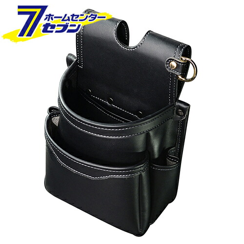 腰袋薄型 2段 黒金 ブラック AB-32BG [腰道具 軽量 耐久性 収納用品 腰袋サック 工具入れ 黒 フジ矢] 9,228円