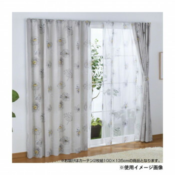 Peanuts SNOOPY スヌーピー カーテン2枚セット フラワー 100×135cm アイボリー KO-1【メーカー直送：代金引換不可：同梱不可】【北海道・沖縄・離島は配達不可】