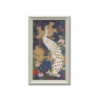 和風フレーム 狩野永徳「桜と孔雀」絵画 インテリア 壁掛け アート ポスター Amazon.co.jp: 和風フレーム 狩野永徳「桜と孔雀」絵画 インテリア