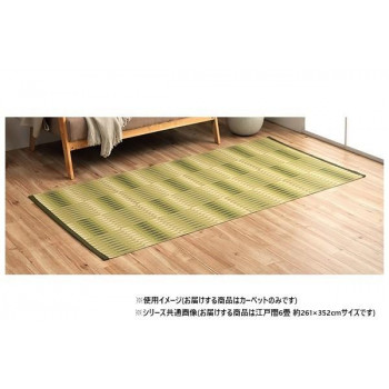 日本製 洗えるカーペット グリーン 江戸間6畳 約261×352cm 1090580121202【メーカー直送:代金引換不可:同梱不可】【北海道・沖縄・離島は配達不可】|ホームセンターセブン