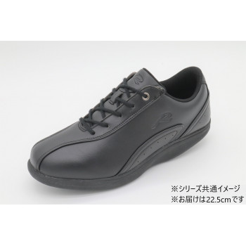 ウォーキングシューズ ロシオ RD スムースブラック 22.5cm【メーカー直送：代金引換不可：同梱不可】【北海道・沖縄・離島は配達不可】