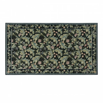 川島織物セルコン Morris Design Studio レスターアカンサス マット 約68×123cm FH1710A B ブルー【メーカー直送：代金引換不可：同梱不可】【北海道・沖縄・離島は配達不可】