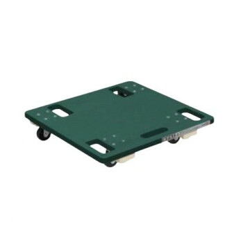 サカエ 板台車スタッキング仕様 オール自在タイプ 450×450×85mm グリーン SD-450G【メーカー直送：代金引換不可：同梱不可】【北海道・沖縄・離島は配達不可】